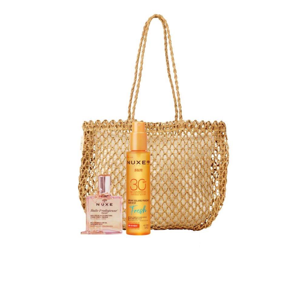 NUXE SUN Brume Solaire Fraîche SPF30 + Huile prodigieux florale10 ML offert + sac de plage offerte