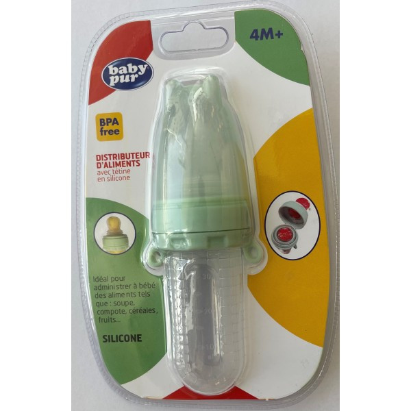 BABY PUR - DISTRIBUTEUR D'ALIMENTS AVEC CUILLERE EN SILICONE